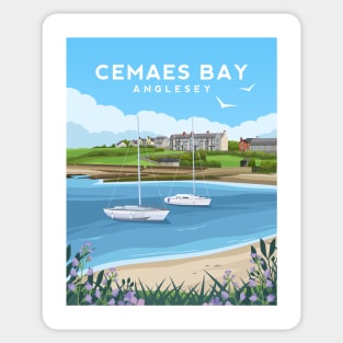 Cemaes Bay Beach, Anglesey North Wales Sticker